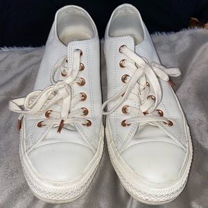 White “Pleather” Converse